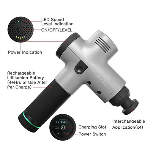 Portable Handheld Percussion Electric Body Massager,Fascia Massage Gun