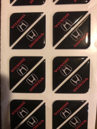 Gel Number Plate 3D Corner Badges set of 2
