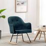 Modern Velvet Rocking Chair Comfortable Armchair for Home or Nursery Image 5