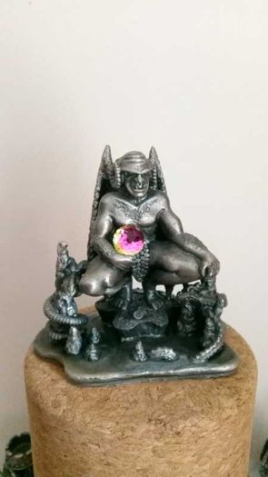 Metal Figure With Crystal - The Demon Of The Catacombs