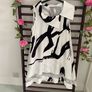 Bnwt Naya navy & white tunic top / dress layering piece statement collar Image 4