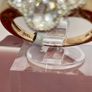 Sterlin silver ring with Morganites and Diamonds Image 5