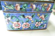 Vintage Chinese Cloisonne and Enamel Collection. Vase, Bowl and Trinket Box