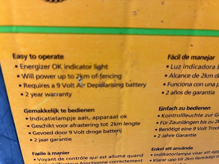 Gallagher Paddock Master G35633 9V battery fencer