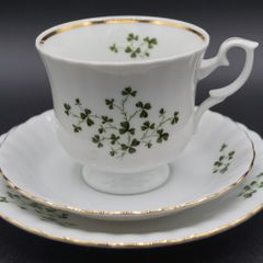 Vintage Porcelain Tea Cup With Plates (Chodziez Poland)