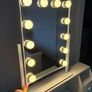 Beautiful White Makeup Table with Hollywood Style Glam Mirror Image 4