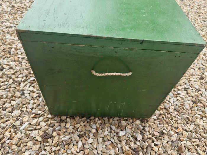 Vintage handmade wooden storage  box
