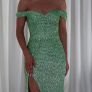 Mint Green Sequin Evening/TY/Debs Dress Image 2