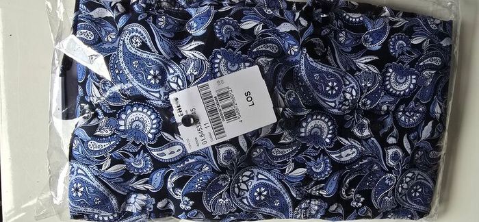 Seidensticker Men's Business Shirt, Paisley Pattern, Slim Fit, Size 45 / XXL