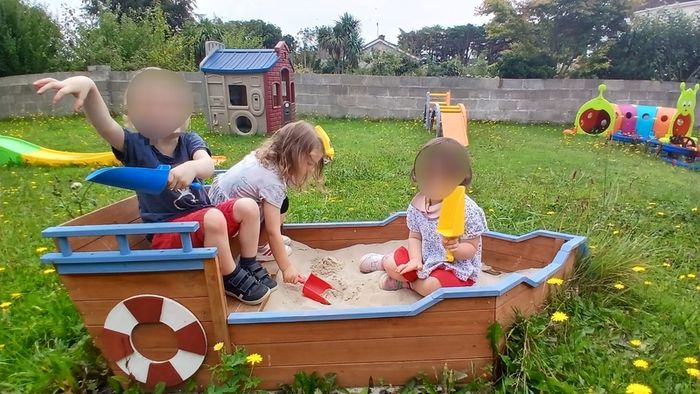 Pirate ship sandpit