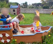 Pirate ship sandpit