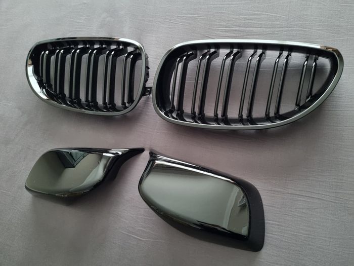 BMW 5 Series E60 E61 Kidney Grilles & Mirror Covers Set Brand New