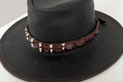 Brown Leather Hat