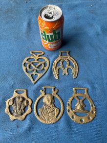 5 Antique horse brasses
