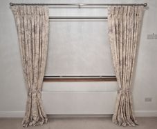 ! PRICE DROP ! Luxury Curtain Set with Poles & Tiebacks