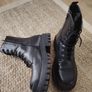 Black Chunky Boots  Size 7 Image 3