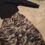 Girls 8-9 Military camouflage crop hoodie outfit Image 3
