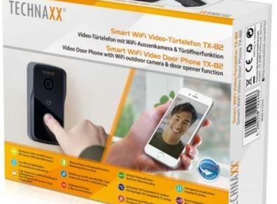 TECHNAXX TX-82 Smart WiFi Video Door Bell black