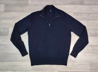 Uniqlo Merino Wool Half Zip Jumper Mens Medium
