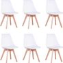 Set of 6 Dining Chairs, Padded Chairs Image 3