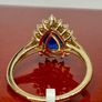 Diamond LUXURIANT Premium Vietnamese Cobalt Blue Spinel and Lab Grown Diamond Ring Image 8
