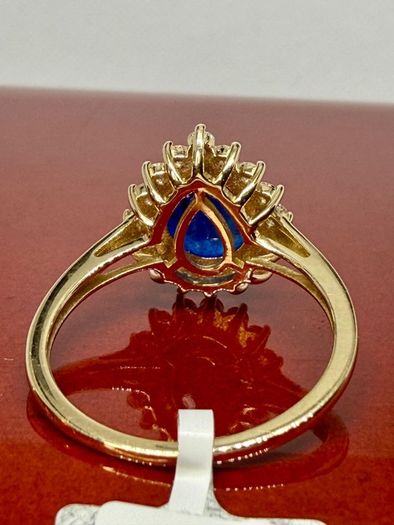 Diamond LUXURIANT Premium Vietnamese Cobalt Blue Spinel and Lab Grown Diamond Ring