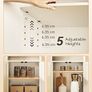 6-Tier Bookcase with Doors and Cabinet, Bookshelf Floor Standing Display Storage Shelf, Bookcases for Home, Office, Living Room, Bedroom, White, 48 x 24 x 176.4 Image 4