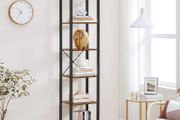 Bookcase, standing shelf, DVD shelf, with 6 levels, office shelf, open shelves, for office, living room, bedroom, kitchen, 30 x 40 x 187.5 cm