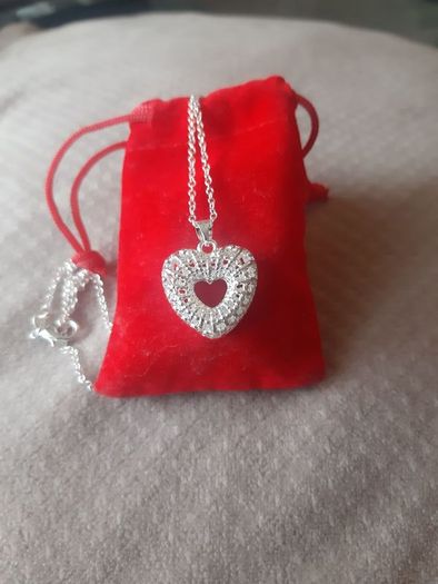 Sterling Silver Fancy Heart Pendant