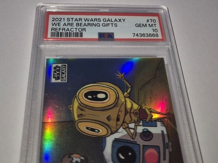 2021 Topps Star Wars Chrome Galaxy #70 We Are Bearing Gifts Refractor PSA 10
