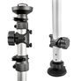 Telescopic Bike Stand for 2 Bicycles, Adjustable from 160 to 340 cm, Aluminium & Plastic, Extends Between Floor & Ceiling, Silver Image 3