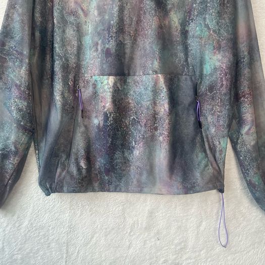 Lululemon Lab  Unisex Lightweight Hoodie & Shorts Co-ord Set Abstract Dye Print Sz M