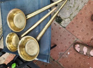 19th Cent brass.water siphons.
