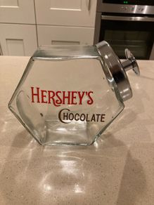 Hershey Chocolate Glass Jar American