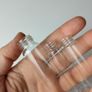 367 - Set of 3 Vintage Collectible Decorative Clear Glass Small Pills Bottles Image 2