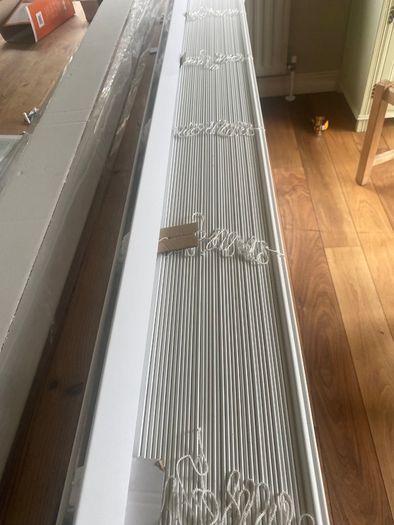 White wooden blinds