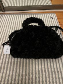 MONKII Black Fluffy Bag - Brand New