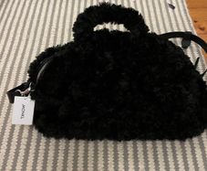 MONKII Black Fluffy Bag - Brand New