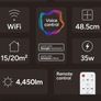 8K Smart LED Ceiling Light Celeste, Square Design, Bluetooth Speaker, RGBIC + CCT Image 4