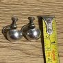 Vintage Chunky Sterling Silver Button Earrings Image 3