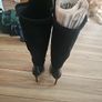 thigh high heeled leather boots Image 4