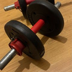 Pro Fitness Adjustable Dumbbell Set - 2.5kg each/ 5kg Total (Plastic)