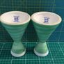 Avoca Blue Ceramic Candlestick set Image 2