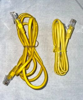 Two Ethernet cables