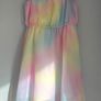 H&M multicoloured tie die asymmetrical chiffon summer dress Size 18-24 months EUC Image 4