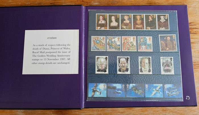 Great Britain Royal Mail Special Stamps 1997 Stamp Book with All Stamps as New