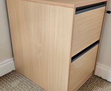 2 Drawer Wooden Filing Cabinet FREE