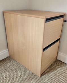 2 Drawer Wooden Filing Cabinet FREE