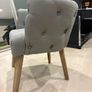 Grey Button-Tufted Accent Chair Image 3