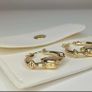 Gold tone claddagh earrings Image 2
